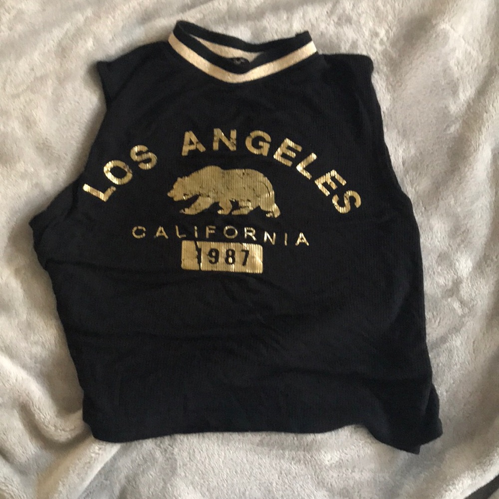 Black and gold “Los Angeles” tank